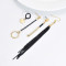 E-6157 4 Pairs Simple Dangle Earrings Set for Women Long Tassel Chain Hoop Earrings Gold Black Colors Earrings