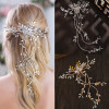 F-0903 European And American Gorgeous Fashion Crystal Rhinestone Long Hair Comb Bridal Hair Accessories Wedding Headdress Veil Jewelry
