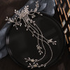 F-0903 European And American Gorgeous Fashion Crystal Rhinestone Long Hair Comb Bridal Hair Accessories Wedding Headdress Veil Jewelry