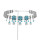 N-7573 Bohemian Vintage Blue Acrylic Beads Water Drop Flower Belly Waist Chains Dance Dress Belts for Women Party Jewelry