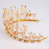 F-0907 Fashion Wedding Headband Pearl Headpiece Crystal Pearl Hair Vine Flower Halo Bridal Hair Accessories