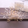 F-0905 Bridal Leaf Flower Crystal Hair Combs Hair Pins Wedding Engagement Headdress Hair Accessories