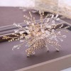 F-0905 Bridal Leaf Flower Crystal Hair Combs Hair Pins Wedding Engagement Headdress Hair Accessories