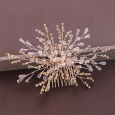 F-0905 Bridal Leaf Flower Crystal Hair Combs Hair Pins Wedding Engagement Headdress Hair Accessories