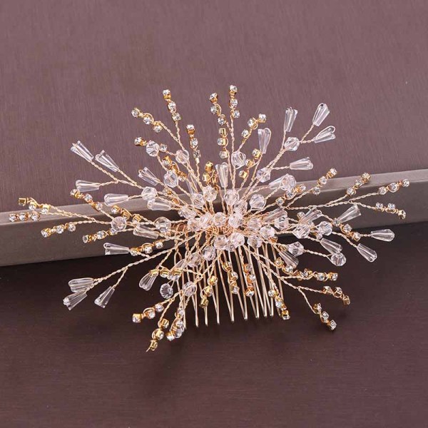 F-0905 Bridal Leaf Flower Crystal Hair Combs Hair Pins Wedding Engagement Headdress Hair Accessories
