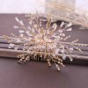 F-0905 Bridal Leaf Flower Crystal Hair Combs Hair Pins Wedding Engagement Headdress Hair Accessories