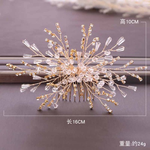 F-0905 Bridal Leaf Flower Crystal Hair Combs Hair Pins Wedding Engagement Headdress Hair Accessories