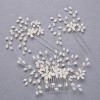 F-0910 Gorgeous bridal pearl hand-woven hair accessories wedding dress silver hair fork hair comb headdress