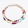 N-7577 2Pcs/Set Handmade Flower Pearl Stone Beaded Strand Choker Necklaces For Women Boho Summer Holiday Party Jewelry Gift