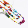N-7577 2Pcs/Set Handmade Flower Pearl Stone Beaded Strand Choker Necklaces For Women Boho Summer Holiday Party Jewelry Gift
