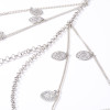 N-7578 Vintage Silver Chain Coin Pendant Multilayer Leg Chain Fashion Bohemian Summer Beach Party Anklet Sexy Jewelry Gift