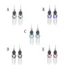 E-6164 Bohemian Vintage Silver Color Metal Crystal Long Tassel Drop Earrings for Women Wedding Party Jewelry Gift