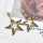 E-6165 Inlaid pink black color rhinestone five-pointed star shape geometric earrings for women Fashion Bohemian shiny jewelry gift