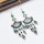 E-6169 Fashion Retro Silver Plated Bridal Geometric Cubic Zirconia Rhinestone Tassel Wedding Chandelier Earrings Jewelry