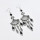 E-6169 Fashion Retro Silver Plated Bridal Geometric Cubic Zirconia Rhinestone Tassel Wedding Chandelier Earrings Jewelry