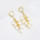 E-6172 18K Gold Plated Natural Pearl Earrings Gorgeous Baroque Golden Metal Carved Irregular Pearl Tassel Drop Earrings Bridal Wedding Jewelry