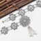 N-7582 Bohemian Vintage Silver Flowers Tassel Bells Body Chain for Women Indian Ethnic Dance Waist Chain