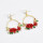 E-6175 Japanese And Korean Style Cute Round Flower Drop Earrings For Women Gold-Plated Pearl Circle Earrings Jewelry Gift For Girls
