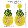 E-6180 New Hawaiian Jewelry Wholesale Fruit Beaded Jewellery Women 925 Silver Plated Pineapple Beaded Earrings Jewelry