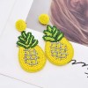 E-6180 New Hawaiian Jewelry Wholesale Fruit Beaded Jewellery Women 925 Silver Plated Pineapple Beaded Earrings Jewelry