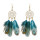 E-6182 Ethnic Gold Hollow Metal Bohemian Feather Drop Dangle Earrings for Women Festival Holiday Party Jewelry Gift