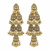 E-6184 Ethnic Gold Carved Triangle Ladies Earrings Bijoux Vintage Bohemia Tibetan Round Alloy Tassel Earrings Tribe Indian Jewelry