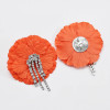 E-6189 Fashion Jewelry Women Hot Selling Jewelry Bohemian Double Flower Rhinestone Tassel Stud Earrings