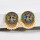 E-6191 Bronze Metal Carved Drop Oil Rhinestone Round Artificial Pearl Tassel Jhumka Jhumki Drop Earrings For Women Vintage Indian Bridal Jewelry
