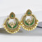 E-6193 Fashion Gold Metal Earring Wedding Tibetan Jewelry Retro Bohemian Tribe Colorful Stone Hanging Earrings For Women