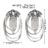 E-6195 Big Vintage Silver Metal Crystal Rhinestone Long Tassel Drop Earrings for Women Bridal Wedding Party Gift