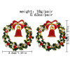 E-6198 New Cute Crystal Enamel Bells Drop Earrings for Women Girl Christmas Jewelry New Year Gifts