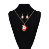 N-7586 Cute Christmas Jewelry Set Christmas Tree Santa Claus Elk Bell Necklace Earring Ring Bracelet  For Women Girls New Year Gift