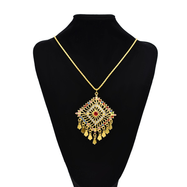 N-7585 Fashion Ethnic Gold Necklace For Women Party Jewelry 2021 Summer Fashion Boho Jewellery Chain Miyuki Tassel Necklace
