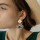 E-6202 2021 trendy eye shape crystal earrings for women golden alloy square earrings rhinestone eye pendant fashion novelty jewelry