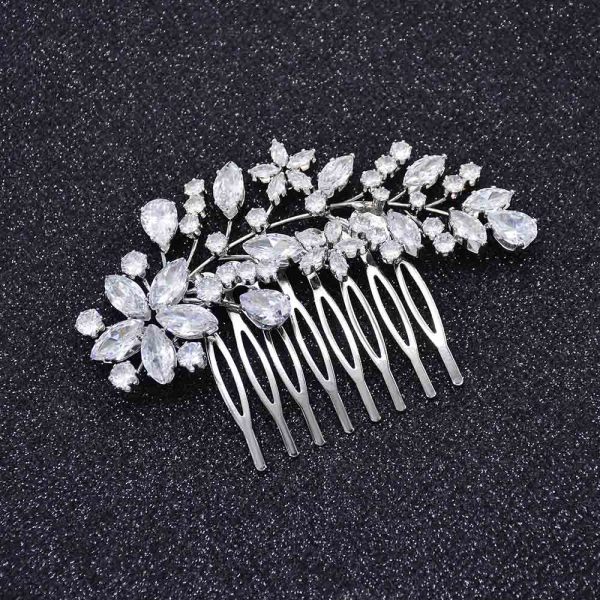 F-0913 Fashion Bridal Zircon Crystal Flower Hair Combs Hair Pins Wedding Engagement Headdress Hair Accessories