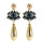E-6205 Fashion Big eye-shaped female earrings gold alloy square earrings rhinestone eye pendant fashion jewelry gifts