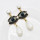 E-6205 Fashion Big eye-shaped female earrings gold alloy square earrings rhinestone eye pendant fashion jewelry gifts