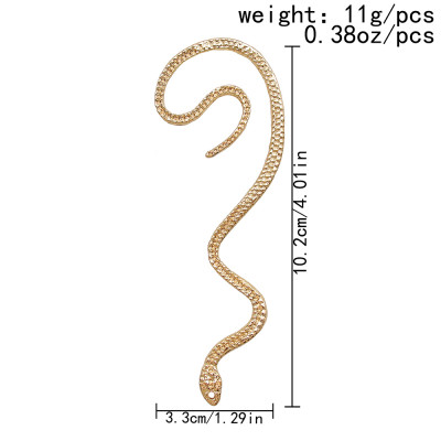 E-6206 1PC Punk Snake Earing Clips No Pierced Clip on Earrings Ear Cuffs for Women Men Party Jewelry