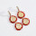 E-6209 Fashion Luxury Style Simple Design Earring Round Alloy Flowers Plated Rhinestone Red Purple Long Tassel Drop Earrings