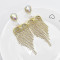 E-6211 Fashion Luxury Bling Gold Acrylic Beads Crystal Big Long Tassel Earrings For Women Bridal Wedding Party Jewelry