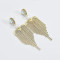 E-6211 Fashion Luxury Bling Gold Acrylic Beads Crystal Big Long Tassel Earrings For Women Bridal Wedding Party Jewelry