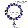 B-1132 Artificial Stone Blue Color Beaded Evil Eye Bracelet For Women Men Crystal Isolation Beads Elastic Adjustable Charm Bracelet Fashion Jewelry