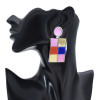 E-6215 New Fashion Colorful Geometric Mirror Acrylic Drop Earrings for Women Boho Holiday Party Jewelry Gift
