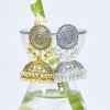 E-6221 Classic Women Indian Jhumka Gypsy Jewelry Sliver Boho Earrings Vintage Ethnic Hollow Tassel Bell Earrings For Women