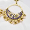 E-6224 Colorful Round Rhinestone Earrings For Women Pendant Jewelry Indian Earring Dangle Pearl Beads Ear Rings For Girl New Year Gifts