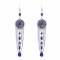 E-6229 Vintage Metal Rhinestone Beads Flowers Tassel Drop Dangle Earrings for Women Boho Indian Style Party Jewelry