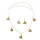 N-7592 High Quality Gold Silver Plated Jewelry Women Jewelry Set Vintage Bell Tassel Pendant Earrings and Necklace Set Jewelry Set