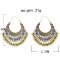 E-6230   Indian Gold Metal Crystal Bells Tassel Drop Jhumka  Earrings for Women Boho Party Jewelry Gift