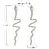 E-6232 Gold Sliver Color Snake Rhinestone Earing Clips Perforation Clip on Earrings Ear Cuffs for Women Men Party Jewelry