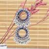 E-6234 Ethnic Geometric Silver Color Indian Earrings Round Hollow Jewelry Vintage Statement Earrings For Women Bohemian Earrings